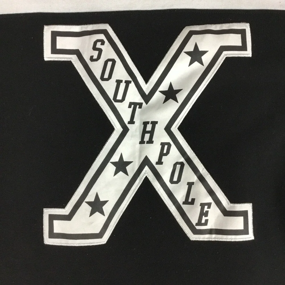Southpole Mens Large‎ Black White MCMXCI Graphic Crewneck Sweatshirt Streetwear